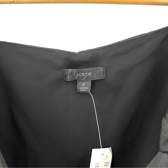 NEW J. Crew Ruched Crop Top Sz 2 Black - Picture 6 of 9